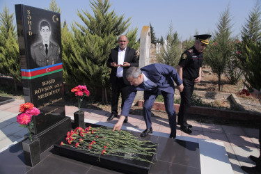 Aprel döyüşlərində qəhrəmancasına şəhid olmuş baş leytenant Rəşid Mehdiyevin doğum günü ilə əlaqədar məzarı ziyarət olunmuşdur.