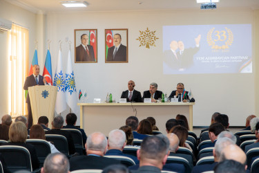 Salyanda Yeni Azərbaycan Partiyasının yaradılmasının 33-cü ildönümü münasibətilə konfrans keçirilib.