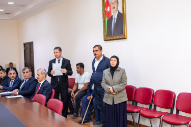 4 oktyabr 2023-cü il tarixində Salyan rayon İcra Hakimiyyətinin inzibati binasında növbəti dəfə vətəndaşların fərdi qəbulu keçirildi.
