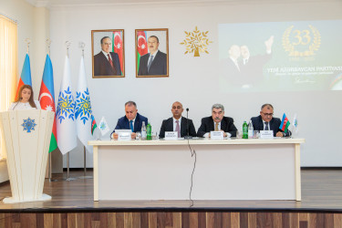 Salyanda Yeni Azərbaycan Partiyasının yaradılmasının 33-cü ildönümü münasibətilə konfrans keçirilib.