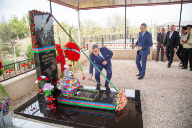 Balıyev Hüseynağa Salman oğlunun şəhadətinin ildönümü münasibətilə məzarı ziyarət olunmuşdur.