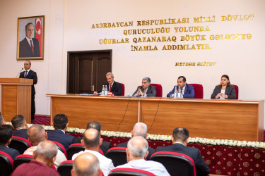 Salyanda “Pambıqçılıqda mövcud vəziyyət və məhsul yığımına hazırlıq, taxıl əkinin başlanması ilə bağlı problemlər və qarşıda duran vəzifələr” mövzusunda müşavirə keçirilib.