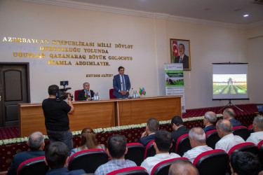 “Dayanıqlı fermer fəaliyyəti üçün aqrar sığorta” mövzusunda fermerlərlə görüş keçirilmişdir.