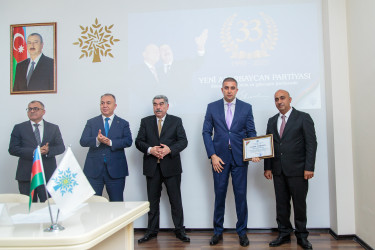 Salyanda Yeni Azərbaycan Partiyasının yaradılmasının 33-cü ildönümü münasibətilə konfrans keçirilib.