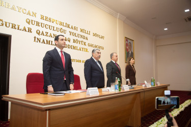 Salyan Rayon İcra Hakimiyyəti başçısının 2025-ci ilin sosial- iqtisadi inkişafının yekunlarına və 2026-cı ildə qarşıda duran vəzifələrə  həsr olunmuş hesabat yığıncağı keçirilib.