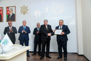 Salyanda Yeni Azərbaycan Partiyasının yaradılmasının 33-cü ildönümü münasibətilə konfrans keçirilib.