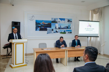 “27 sentyabr - Anım Günü”nün beşinci ildönümü ilə əlaqədar “Şəhidlik Zirvəsi: Milli Kimlik və Tarixi Yaddaş” mövzusunda tədbir keçirilib.