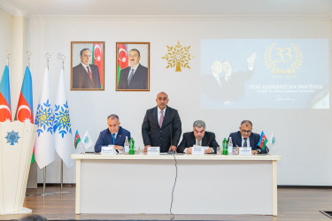 Salyanda Yeni Azərbaycan Partiyasının yaradılmasının 33-cü ildönümü münasibətilə konfrans keçirilib.