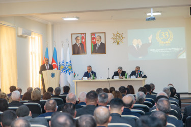 Salyanda Yeni Azərbaycan Partiyasının yaradılmasının 33-cü ildönümü münasibətilə konfrans keçirilib.